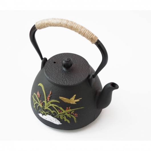 Чайник чугунный тецубин с ситом "Бабочка" 1100 мл