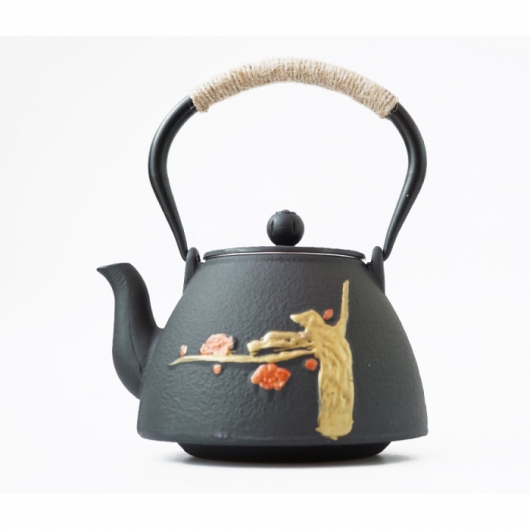 Чайник чугунный тецубин с ситом "Бабочка" 1100 мл