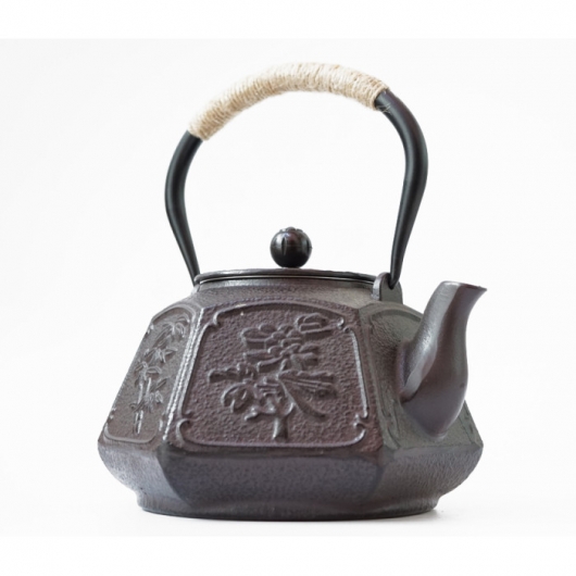 Чайник чугунный тецубин с ситом "Шестигранный Ванфу" 1400 мл