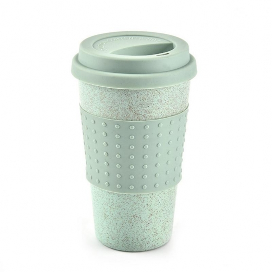 РАСПРОДАЖА Чашка из эко-материала зеленая 300мл