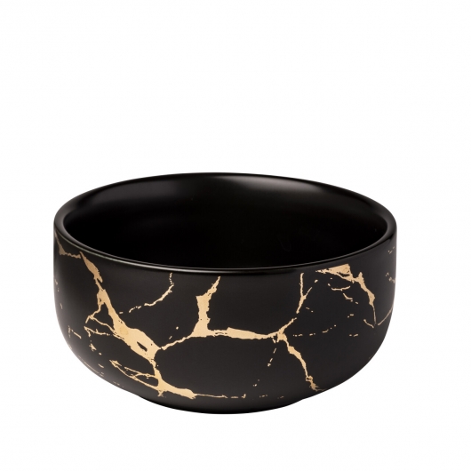 Чаша для матчі "Мармур", 350мл, чорна